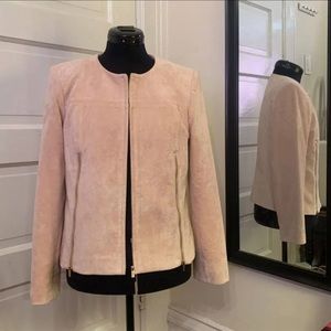 COPY - Calvin Klein (Calvin Klein) Faux Suede Zip-Up Blazer Jacket - Size 10P
